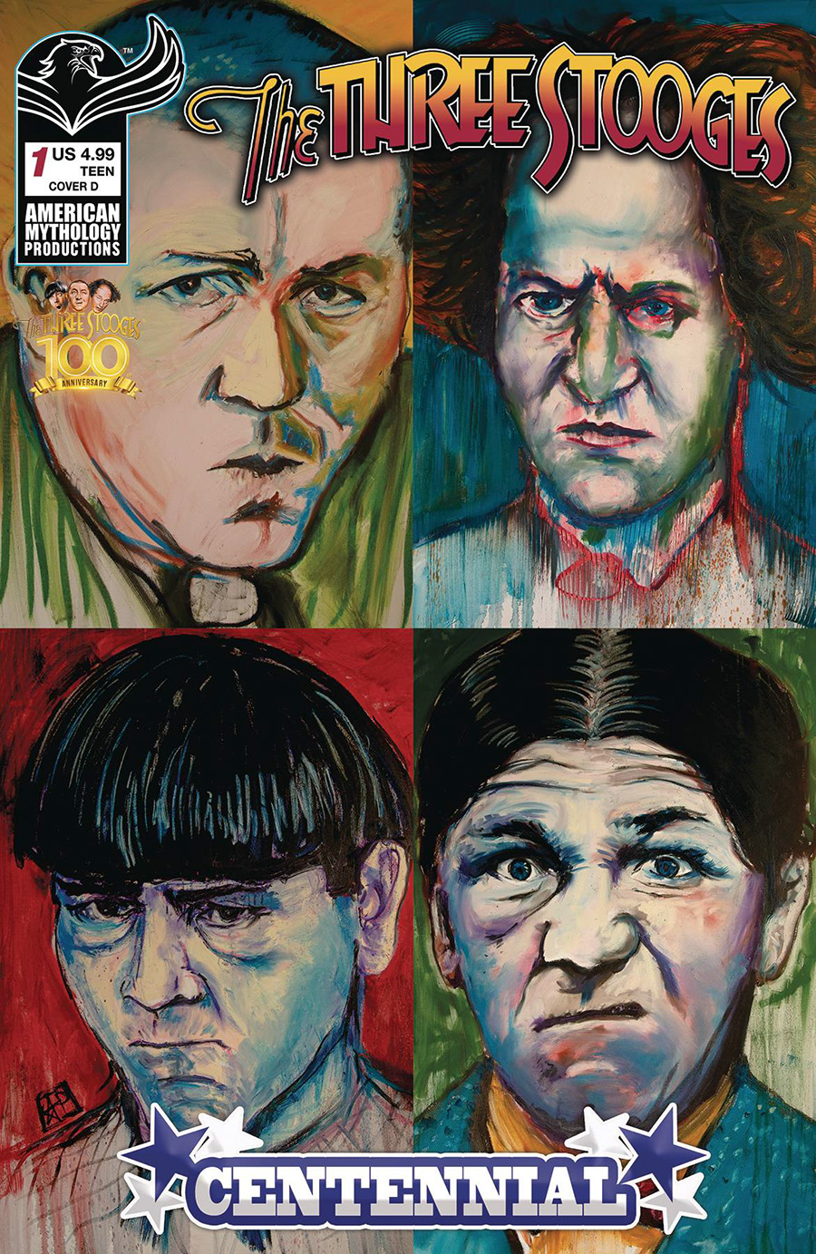 Three Stooges Centennial #1 (One Shot) Cover D Variant Andy Pagna Painting Cover