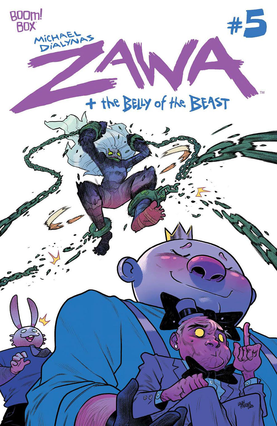 Zawa And The Belly Of The Beast #5 Cover E Variant Logan Faerber Reveal Cover