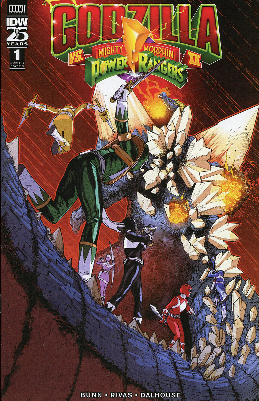 Godzilla vs Mighty Morphin Power Rangers II #1 Cover B Variant Alex Sanchez Cover