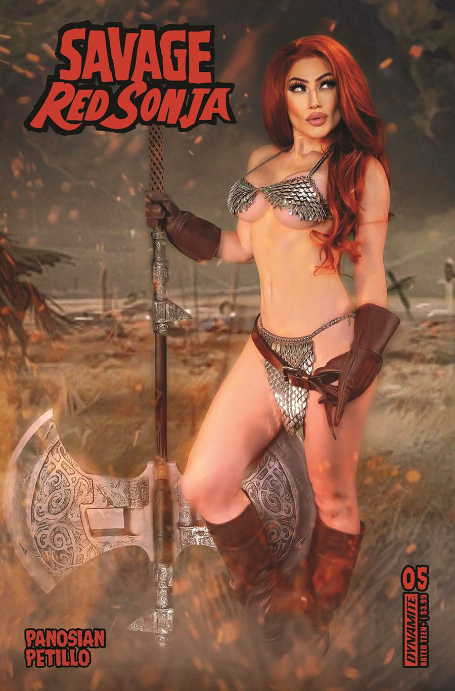 Savage Red Sonja #5 Cover D Variant Rachel Hollon Cosplay Photo Cover