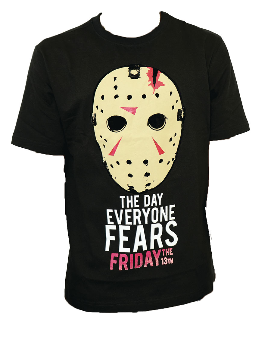 Friday The 13th Mask Black T-Shirt Medium