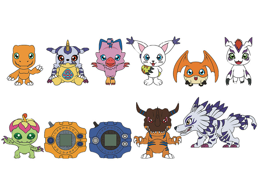 Digimon 3D Foam Bag Clip Series 3 Blind Mystery Box 24-Piece Display