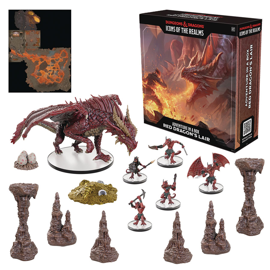 Dungeons & Dragons Icons Of The Realms Adventure In A Box Red Dragons Lair