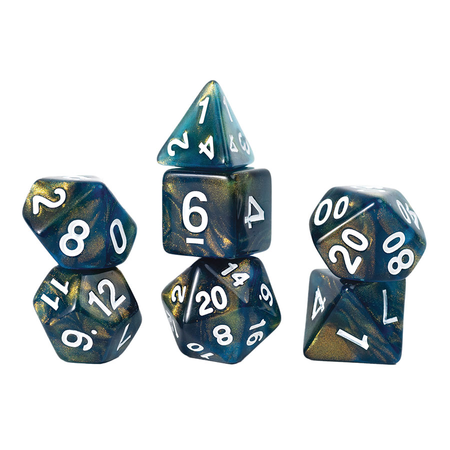 RPG Dice Treasure Series 7-Piece Dice Set - Onyx