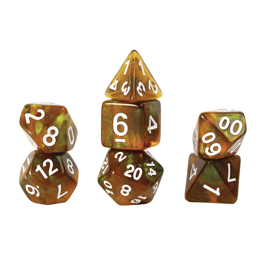 RPG Dice Treasure Series 7-Piece Dice Set - Peridot