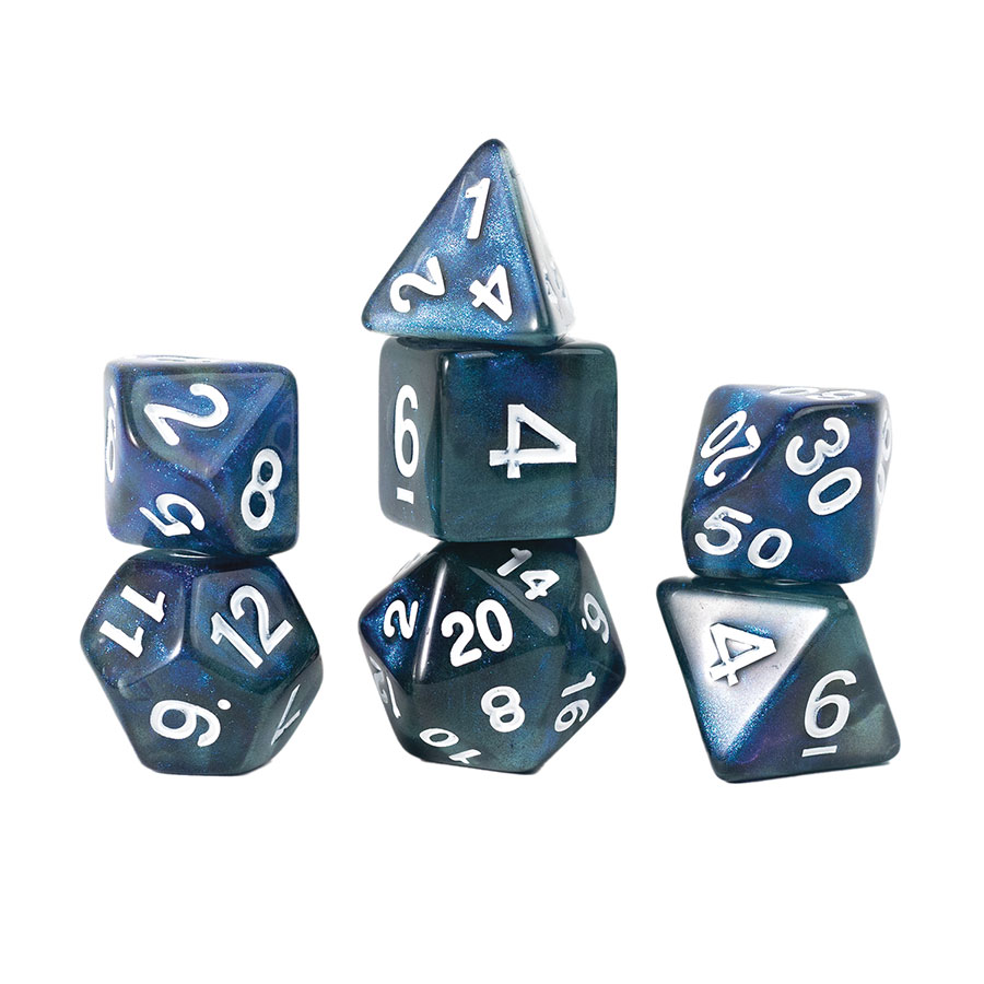 RPG Dice Treasure Series 7-Piece Dice Set - Sapphire