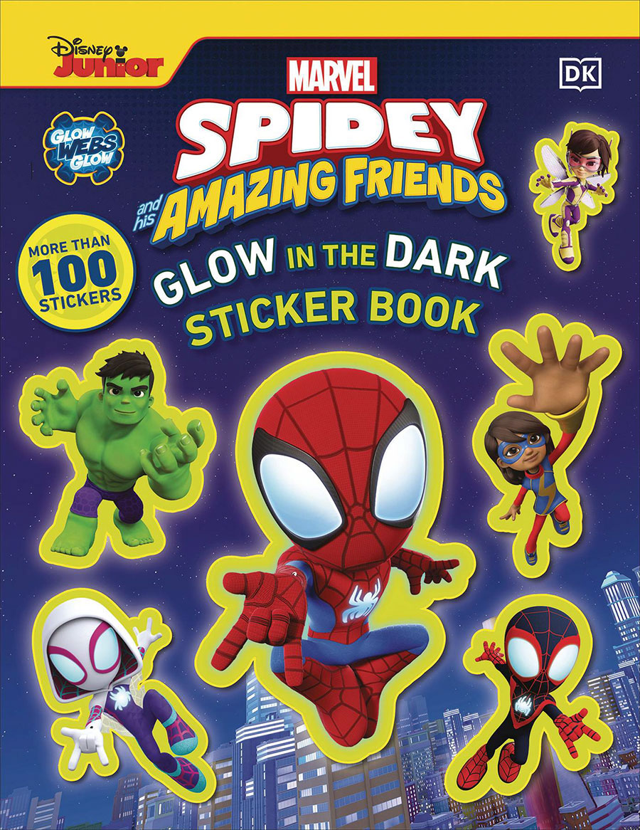 Marvel Spidey And His Amazing Friends Glow-In-The-Dark Sticker Book SC