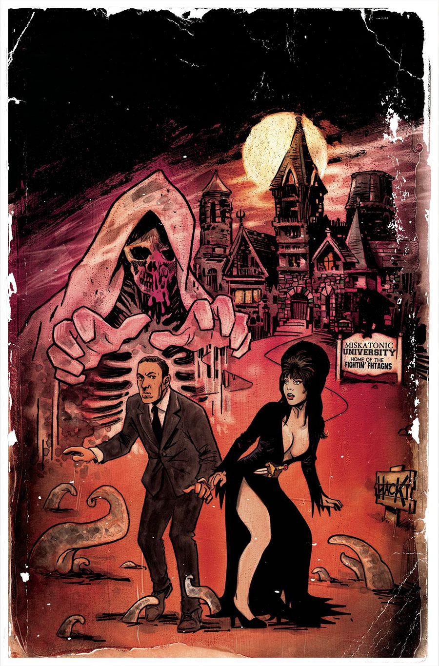 Elvira Meets HP Lovecraft #2 Cover F Incentive Robert Hack Virgin Cover