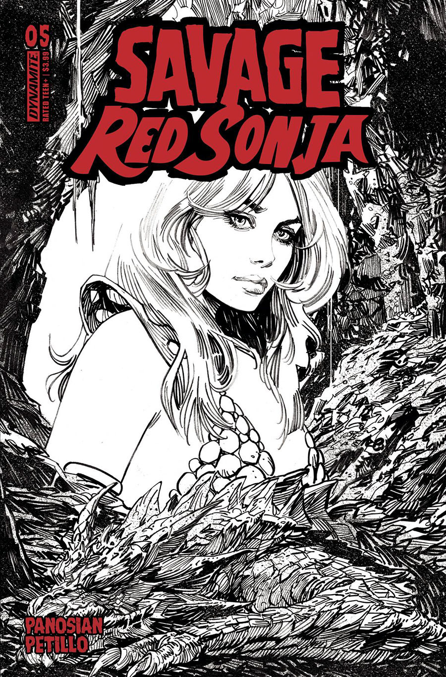 Savage Red Sonja #5 Cover E Incentive Dan Panosian Line Art Cover