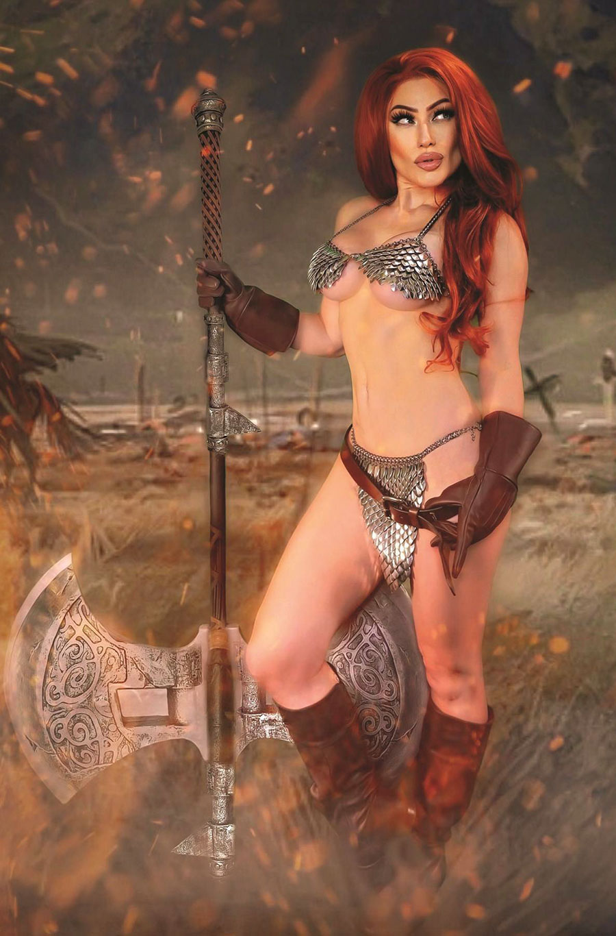 Savage Red Sonja #5 Cover F Incentive Rachel Hollon Cosplay Photo Virgin Cover