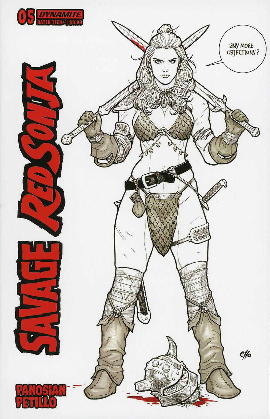 Savage Red Sonja #5 Cover G Incentive Frank Cho Line Art Cover