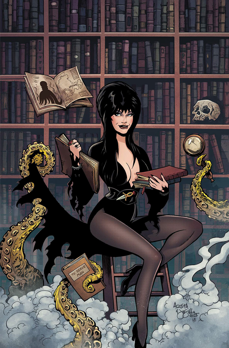 Elvira Meets HP Lovecraft #2 Cover E Limited Edition Dave Acosta Virgin Cover