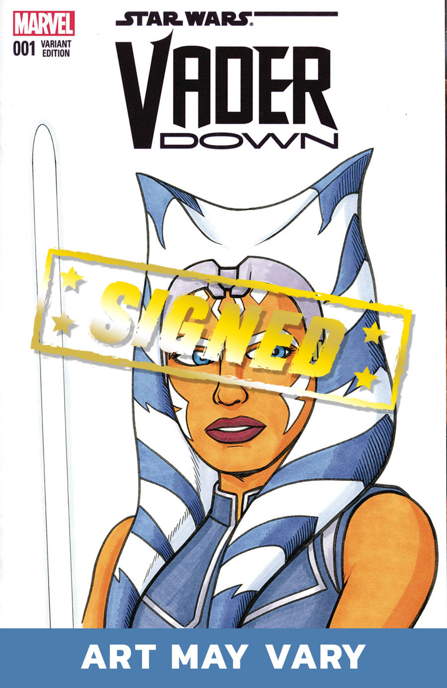 Marvel Comics Commissioned Cover Art Signed & Remarked By Brendon Fraim & Brian Fraim With An Ahsoka Tano Hand-Drawn Sketch