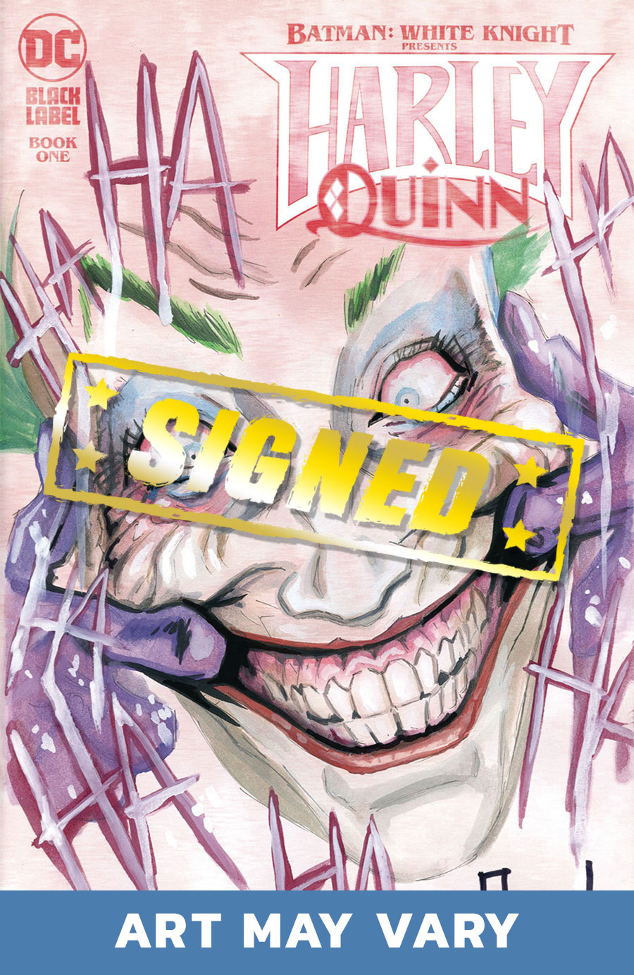 DC Comics Commissioned Cover Art Signed & Remarked By Jessica Court With A Harley Quinn Hand-Drawn Sketch