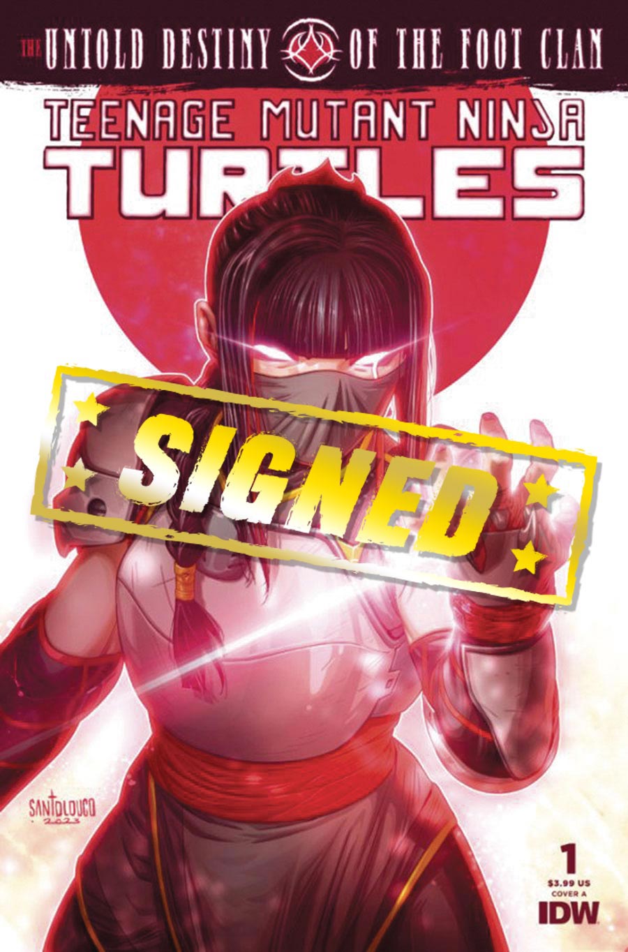 Teenage Mutant Ninja Turtles Untold Destiny Of The Foot Clan #1 Cover F DF Ultra-Limited Gold Signature Series Signed By Erik Burnham