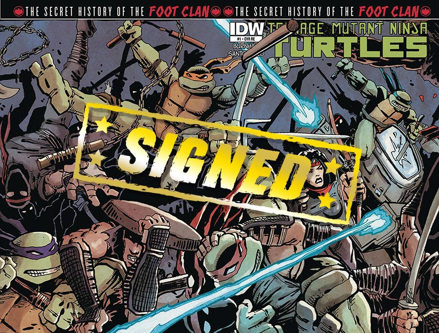 Teenage Mutant Ninja Turtles Secret History Of The Foot Clan #1 Cover I DF Exclusive Silver Signature Series Signed By Erik Burnham With Bonus Unsigne