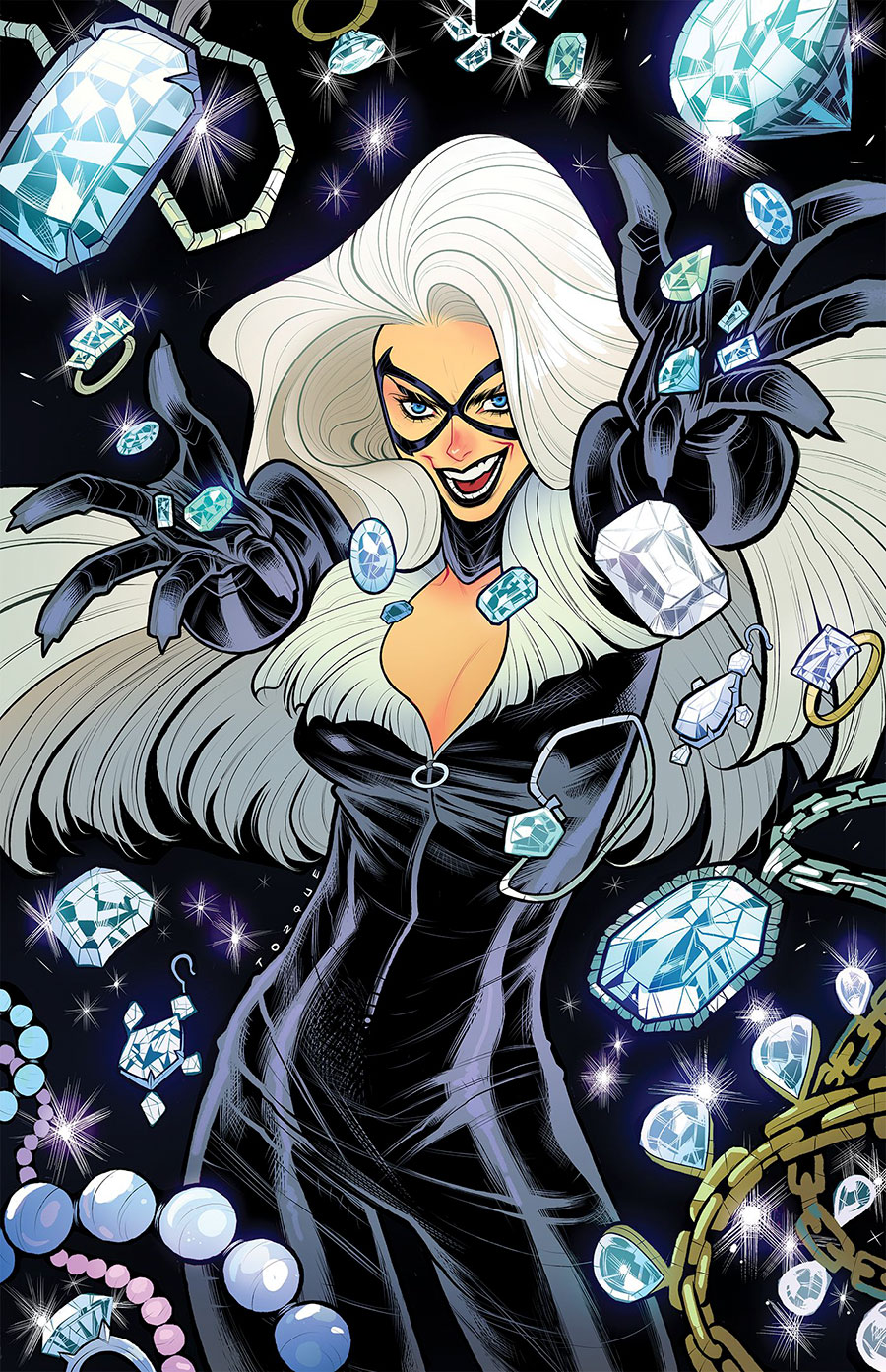 Jackpot And Black Cat #1 Cover K Incentive Elizabeth Torque Black Cat Virgin Cover