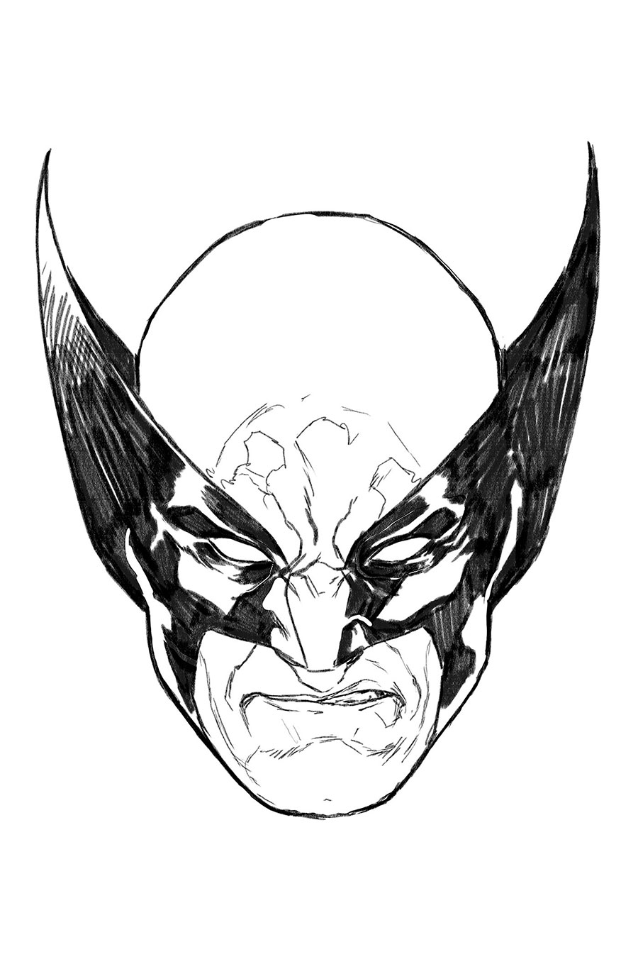 Wolverine Vol 7 #45 Cover E Incentive Mark Brooks Headshot Sketch Virgin Cover