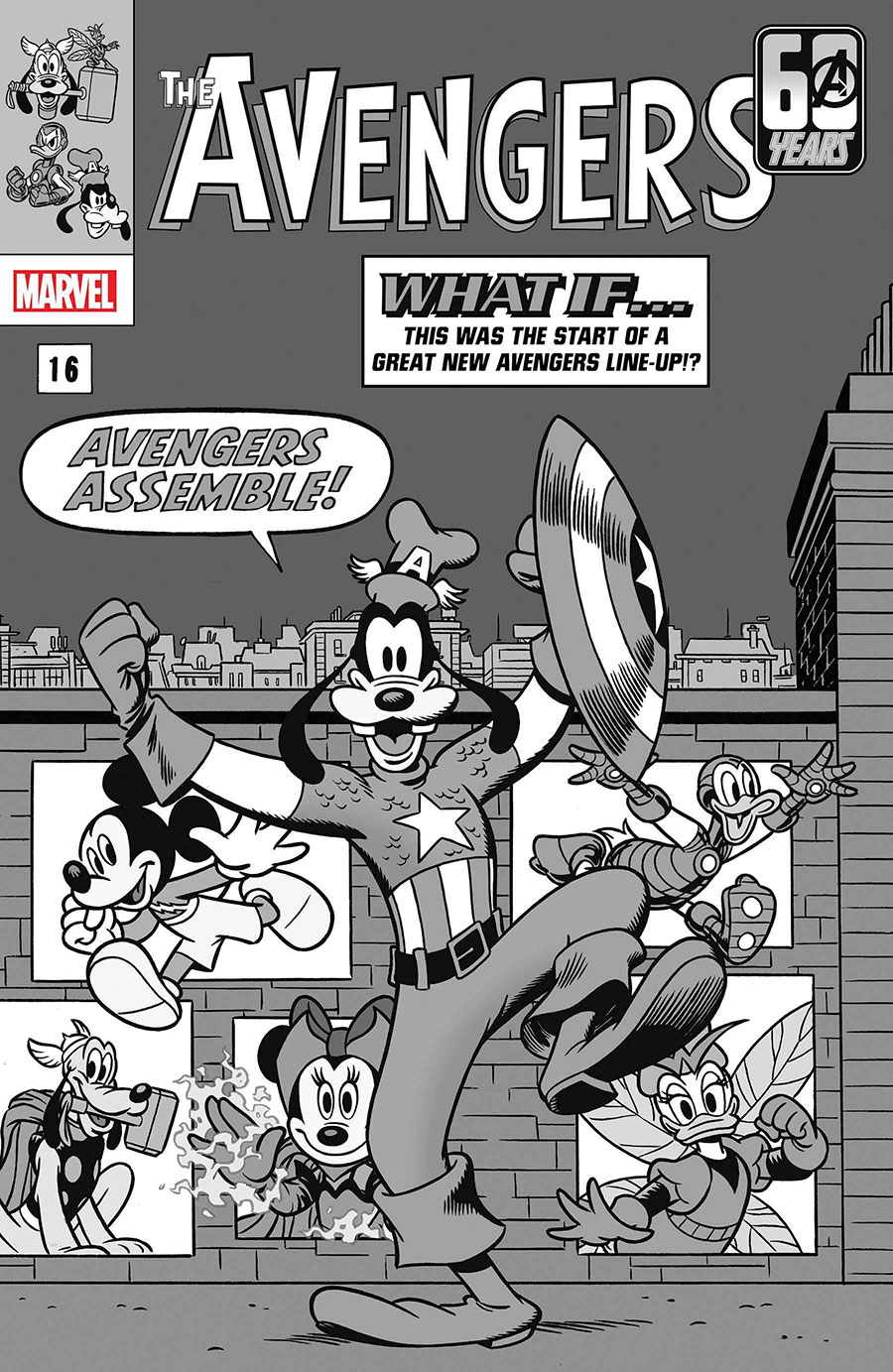 Amazing Spider-Man Vol 6 #45 Cover E Incentive Lorenzo Pastrovicchio Disney What If Black & White Cover