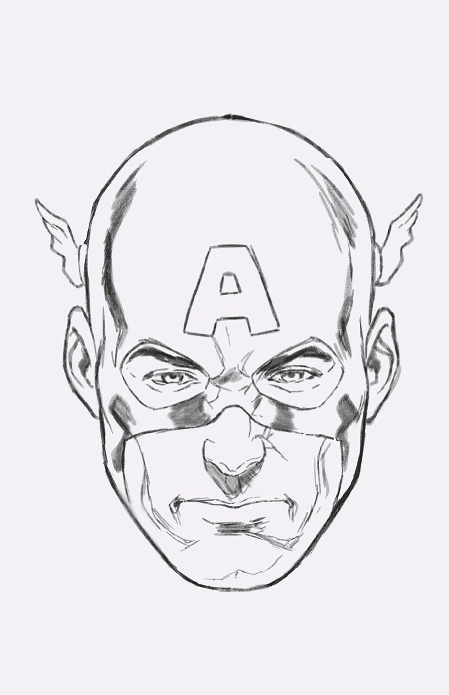 Captain America Vol 10 #7 Cover E Incentive Mark Brooks Headshot Sketch Virgin Cover