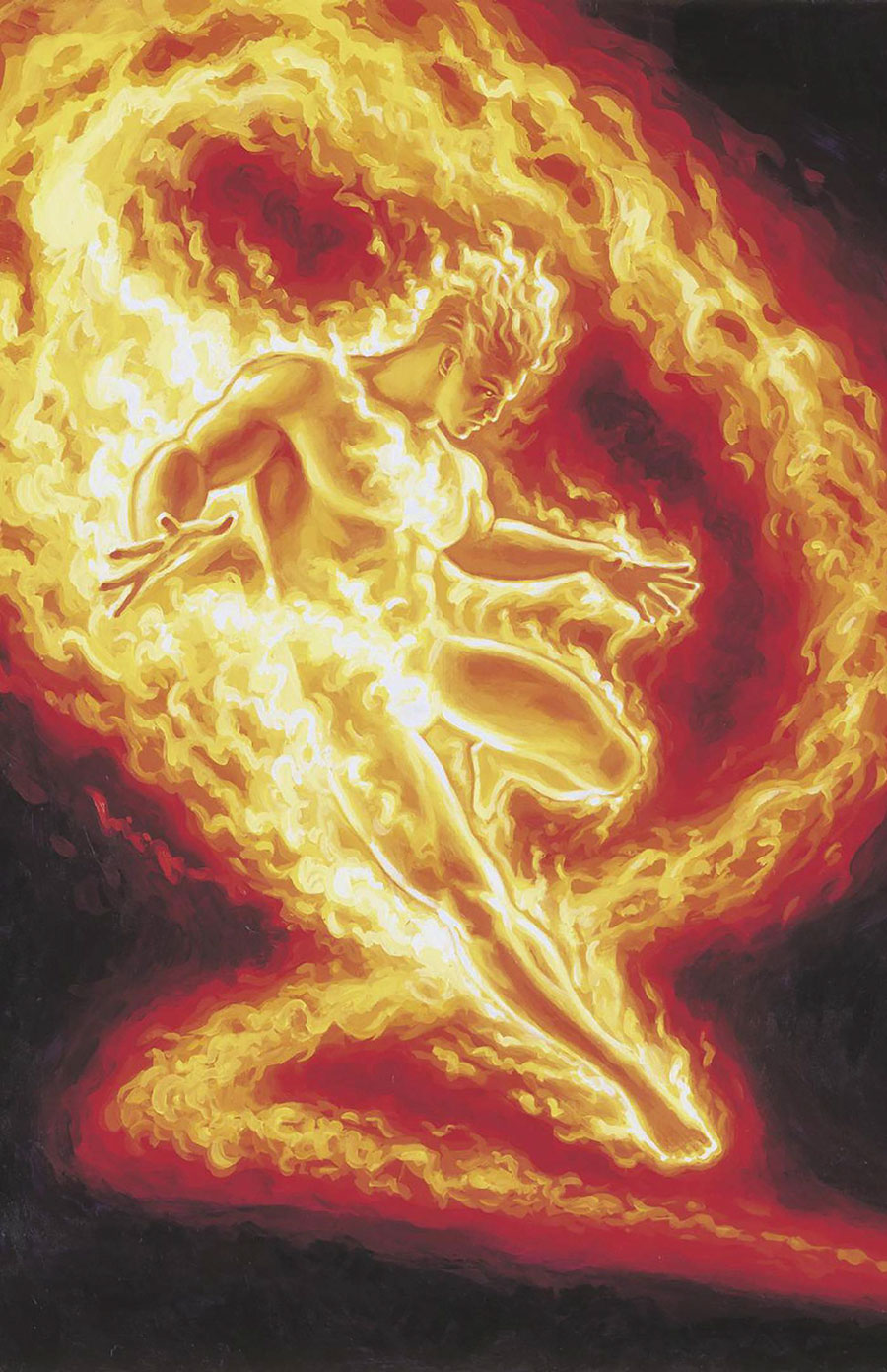 Fantastic Four Vol 7 #18 Cover F Incentive Greg Hildebrandt & Tim Hildebrandt Marvel Masterpieces III Human Torch Virgin Cover