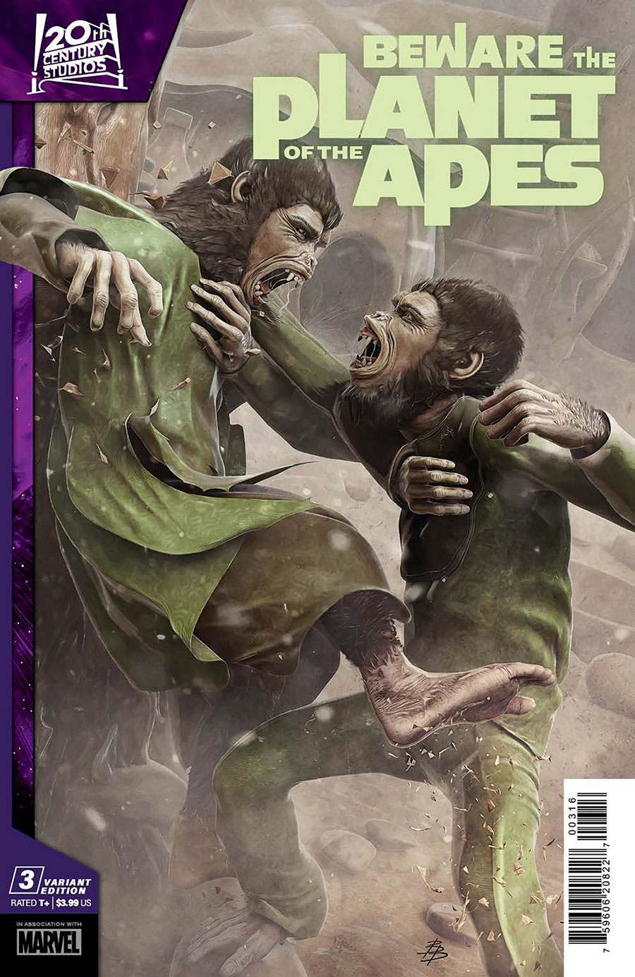 Beware The Planet Of The Apes #3 Cover C Incentive Bjorn Barends Variant Cover