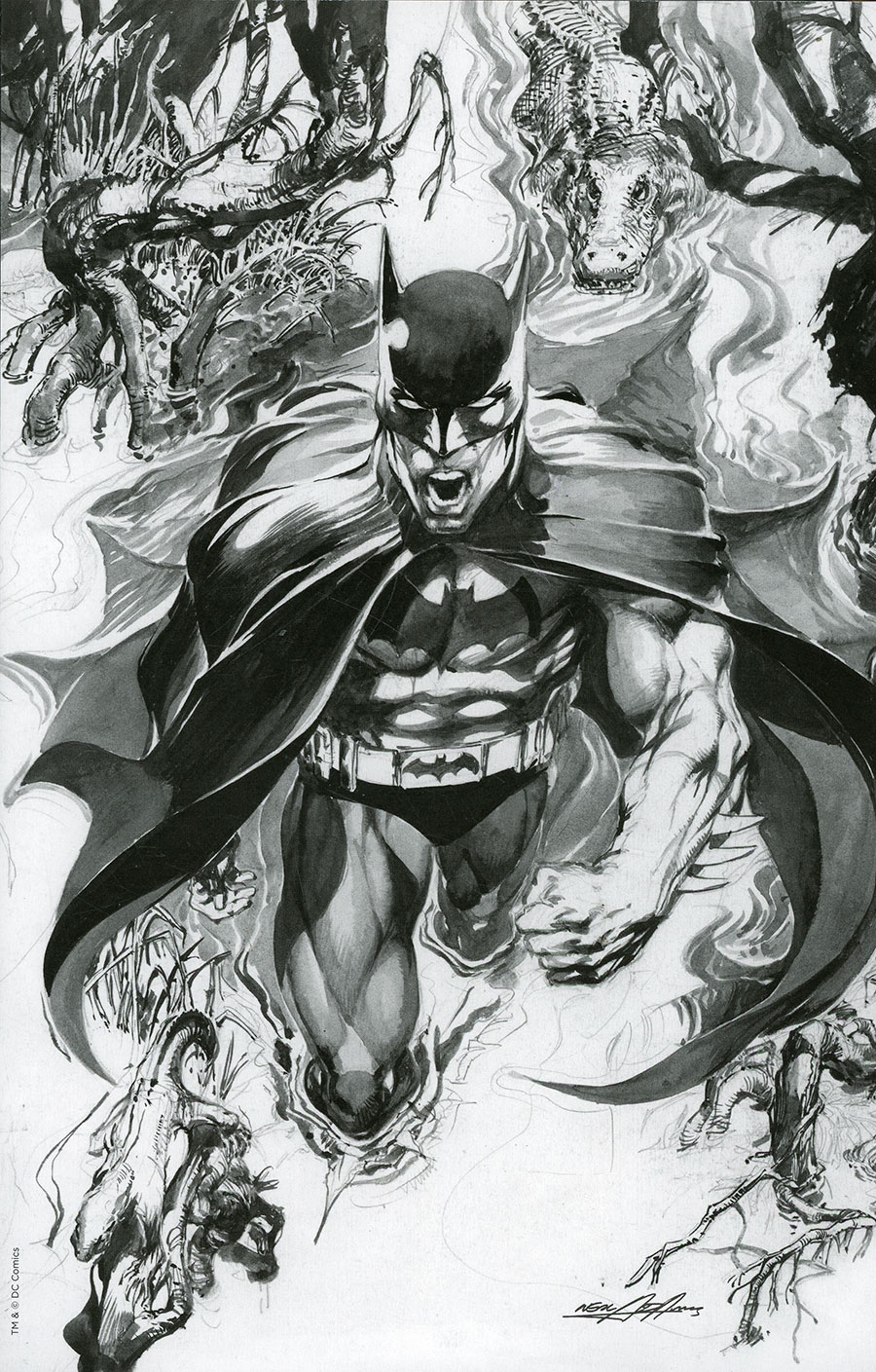 Detective Comics Vol 2 #1000 Cover Z-Z-A Continuity Studios Exclusive Neal Adams Black & White Variant Cover