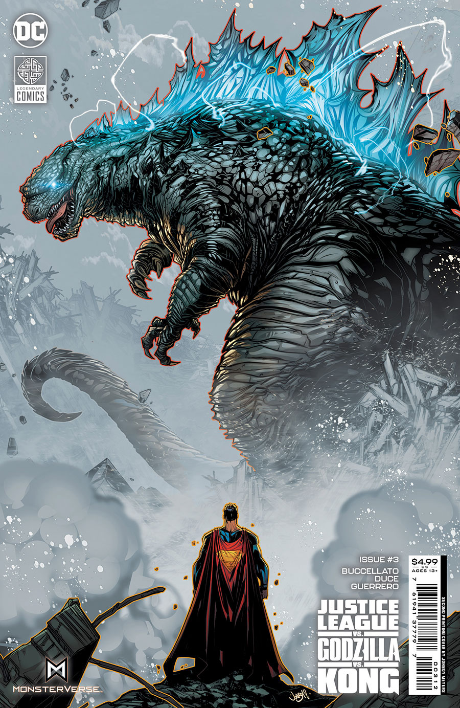 Justice League vs Godzilla vs Kong #3 Cover F 2nd Ptg Jonboy Meyers Recolored Variant Cover