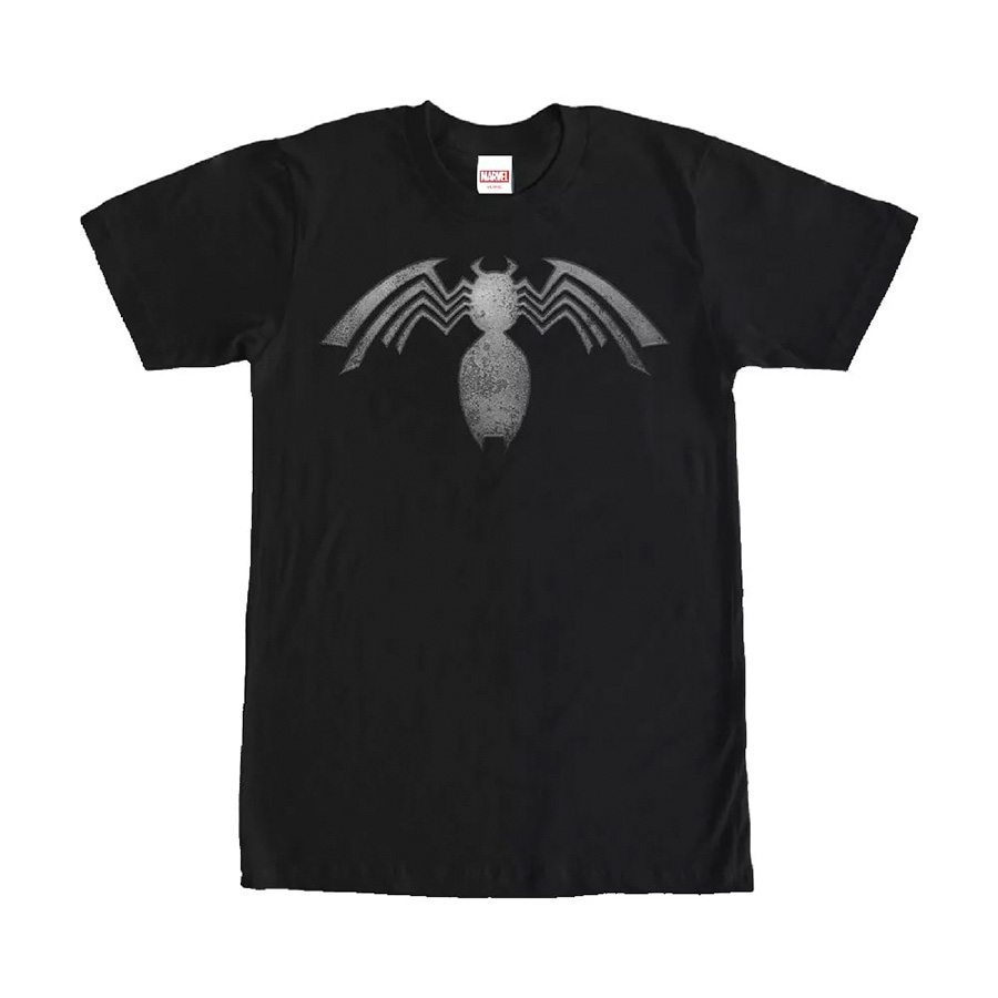 Marvel Venom Logo Black Mens T-Shirt Large