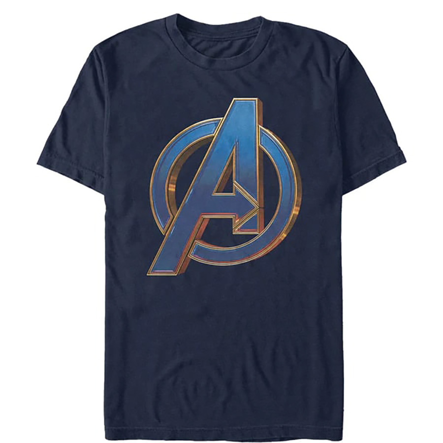 Marvel Avengers Endgame Bold Logo Navy Mens T-Shirt Large