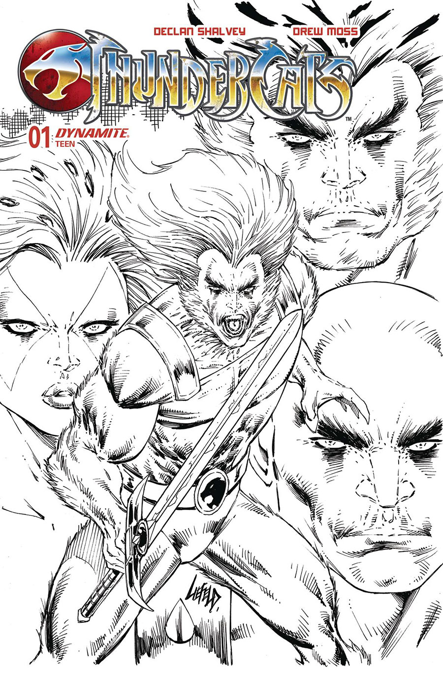 Thundercats Vol 3 #1 Cover Z-G Incentive Rob Liefeld Black & White Cover