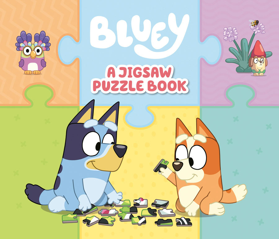 Bluey A Jigsaw Puzzle Book Includes 4 Double-Sided Puzzles Board Book HC