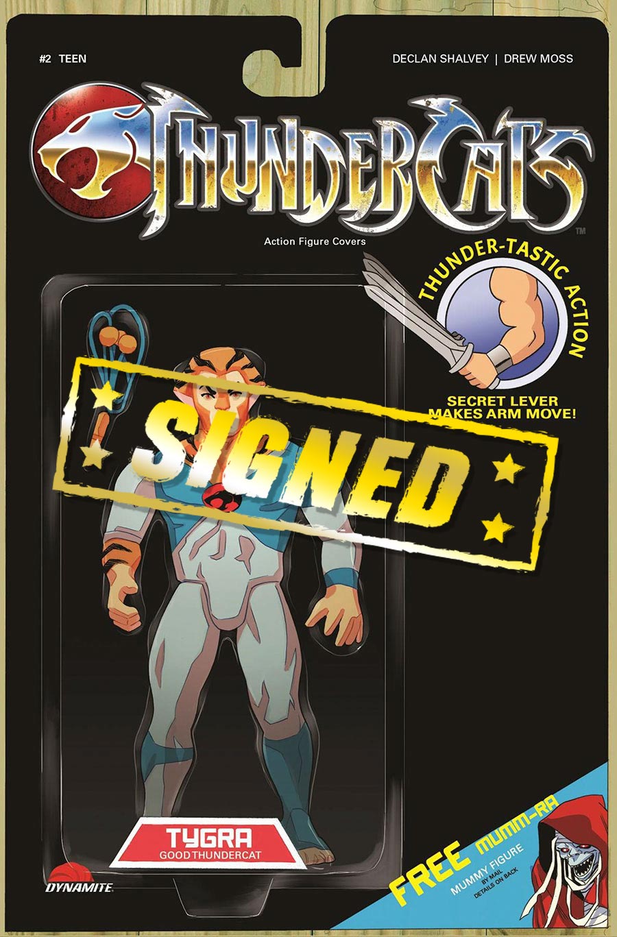 Thundercats Vol 3 #2 Cover Z-O Variant Action Figure Cover Signed By Declan Shalvey