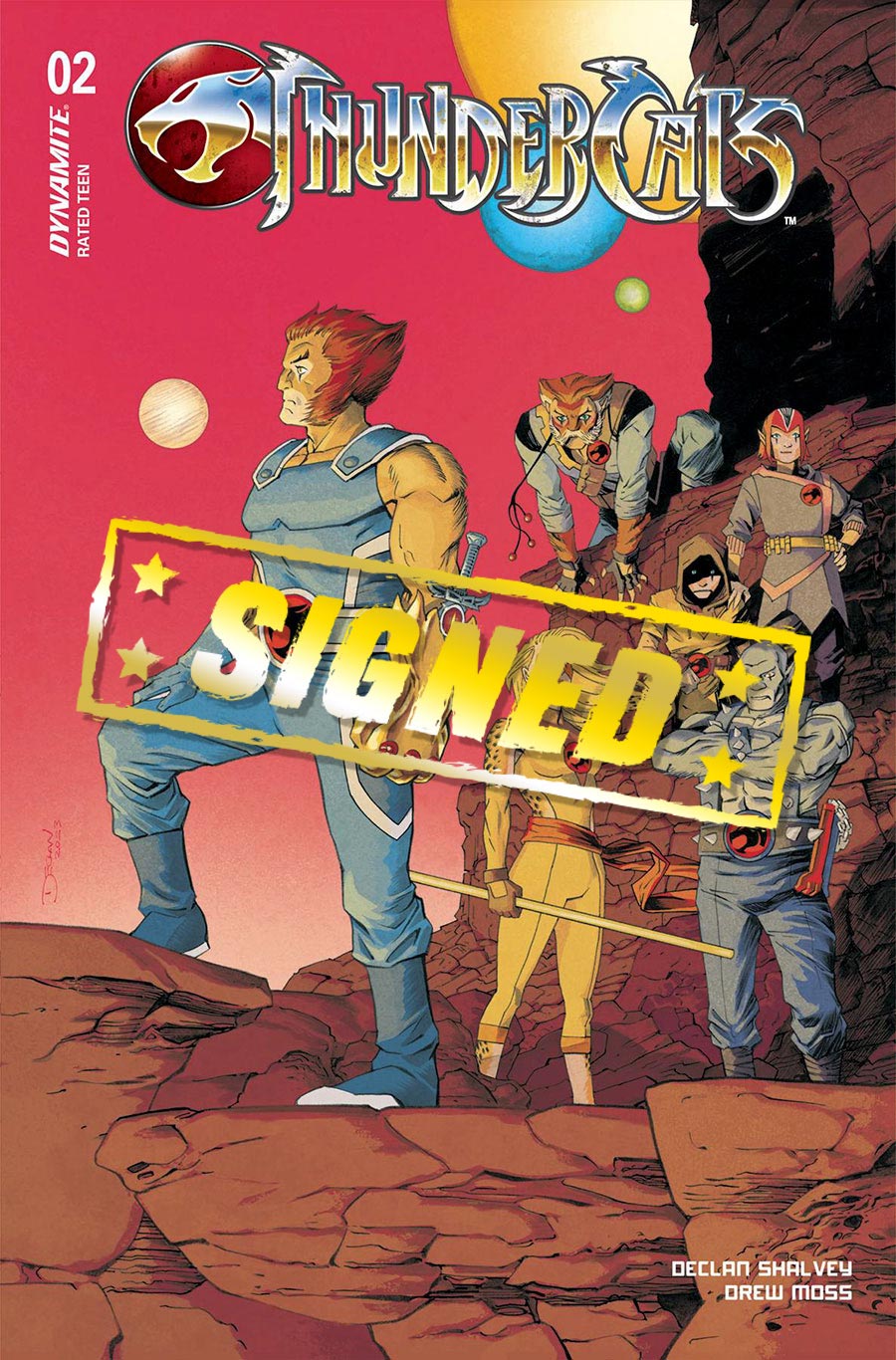 Thundercats Vol 3 #2 Cover Z-Y Incentive Declan Shalvey Foil Cover Signed By Declan Shalvey