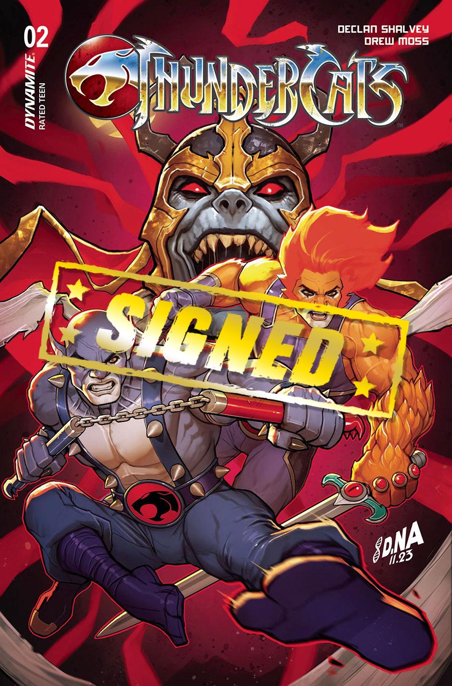 Thundercats Vol 3 #2 Cover Z-X Incentive David Nakayama Foil Cover Signed By Declan Shalvey