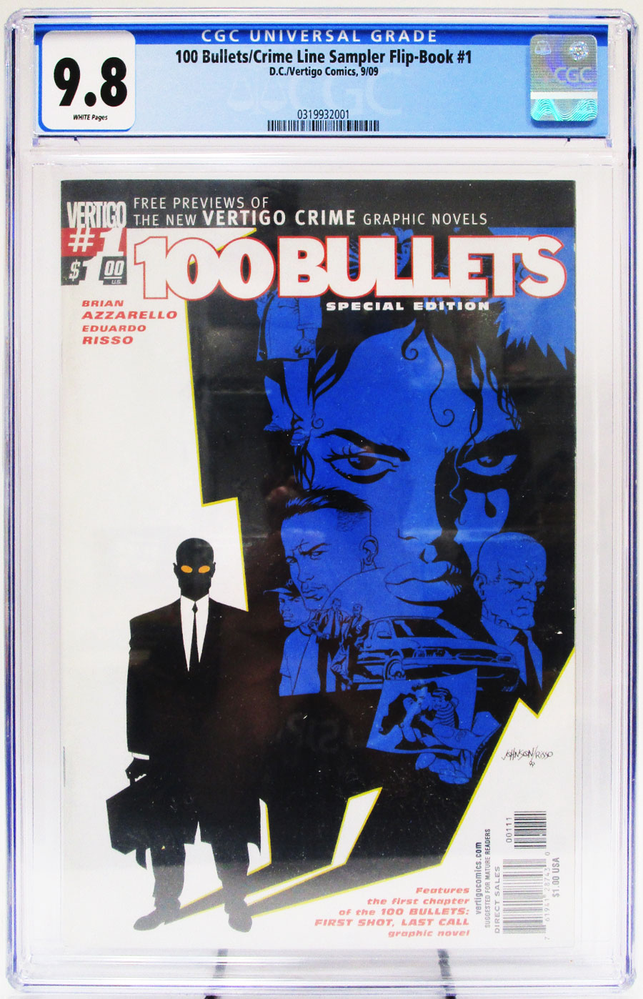 100 Bullets #1 Cover D Vertigo Crime Sampler CGC 9.8