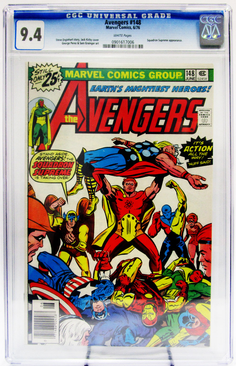 Avengers #148 Cover C 25-Cent Regular Edition CGC 9.4