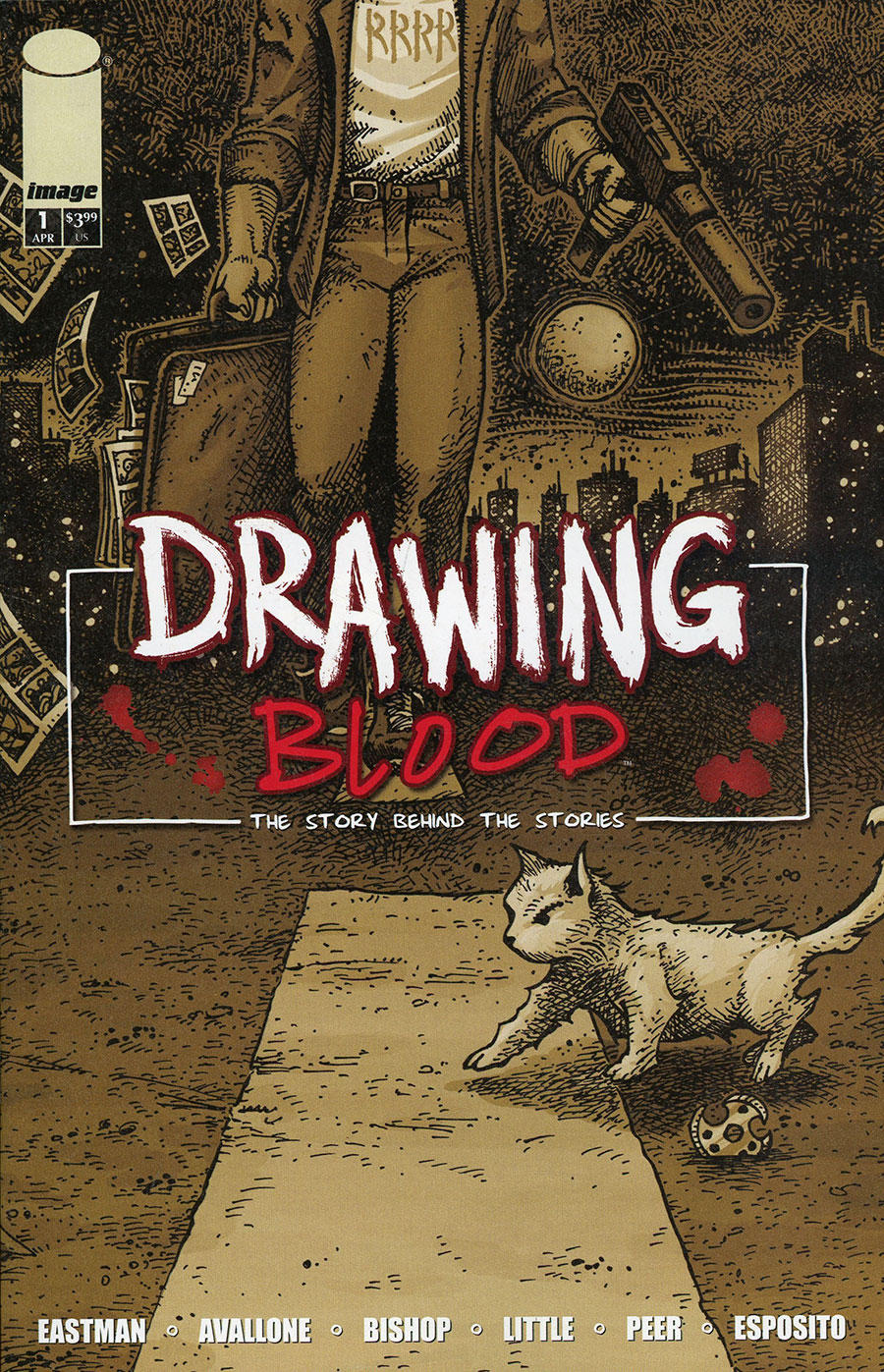 Drawing Blood #1 Cover C Variant Ben Bishop Kevin Eastman & Robert Rodriguez Cover