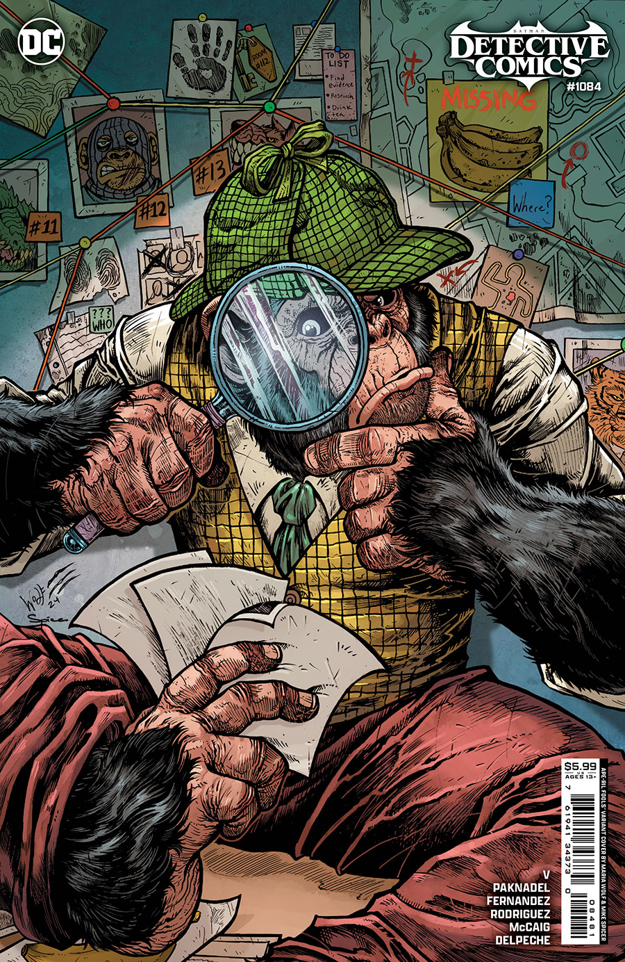 Detective Comics Vol 2 #1084 Cover E Variant Maria Wolf April Fools Detective Chimp Card Stock Cover