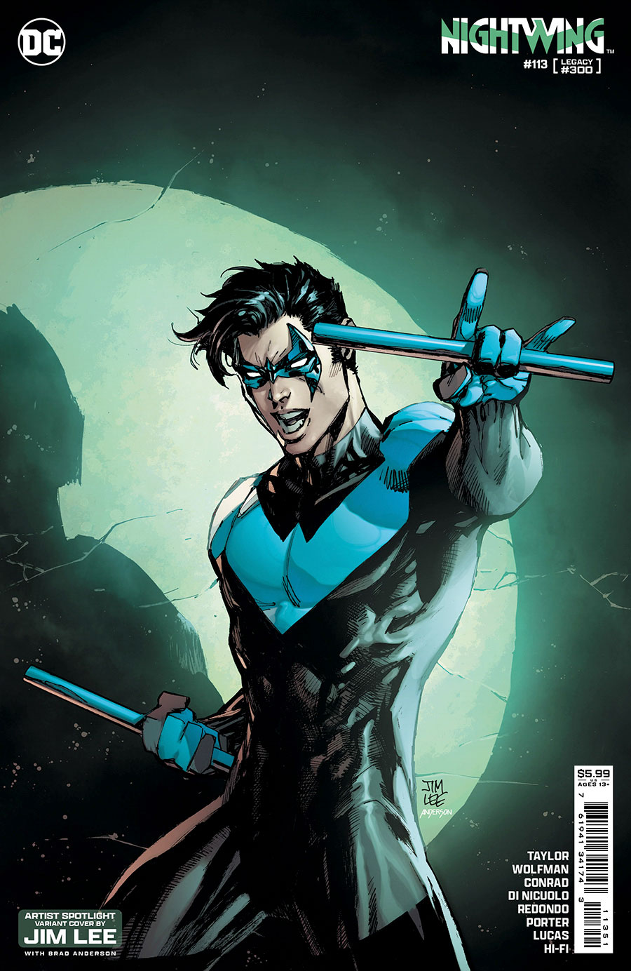 Nightwing Vol 4 #113 Cover E Variant Jim Lee Artist Spotlight Card Stock Cover (#300)