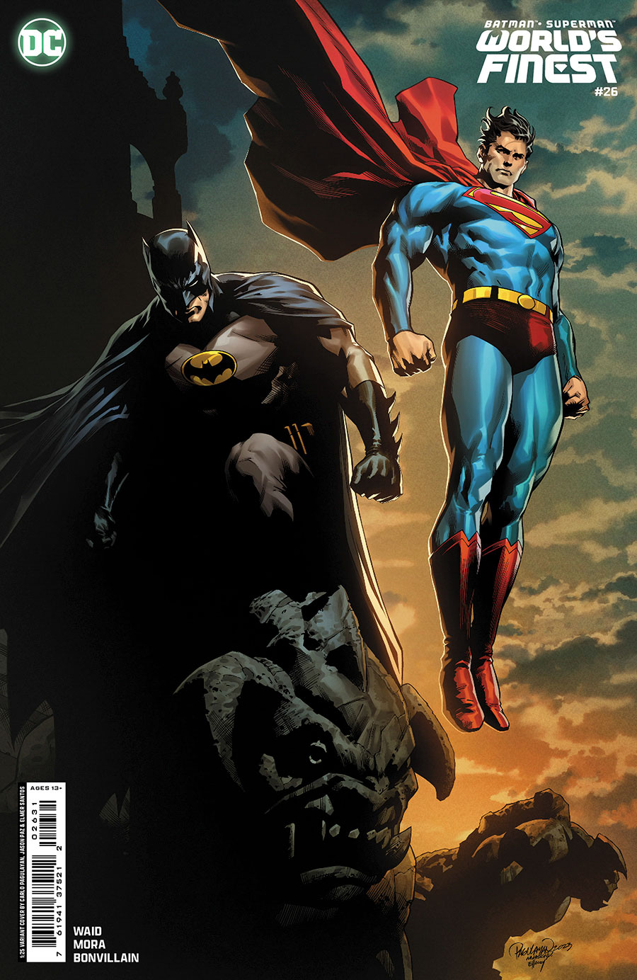 Batman Superman Worlds Finest #26 Cover F Incentive Carlo Pagulayan & Jason Paz Card Stock Variant Cover