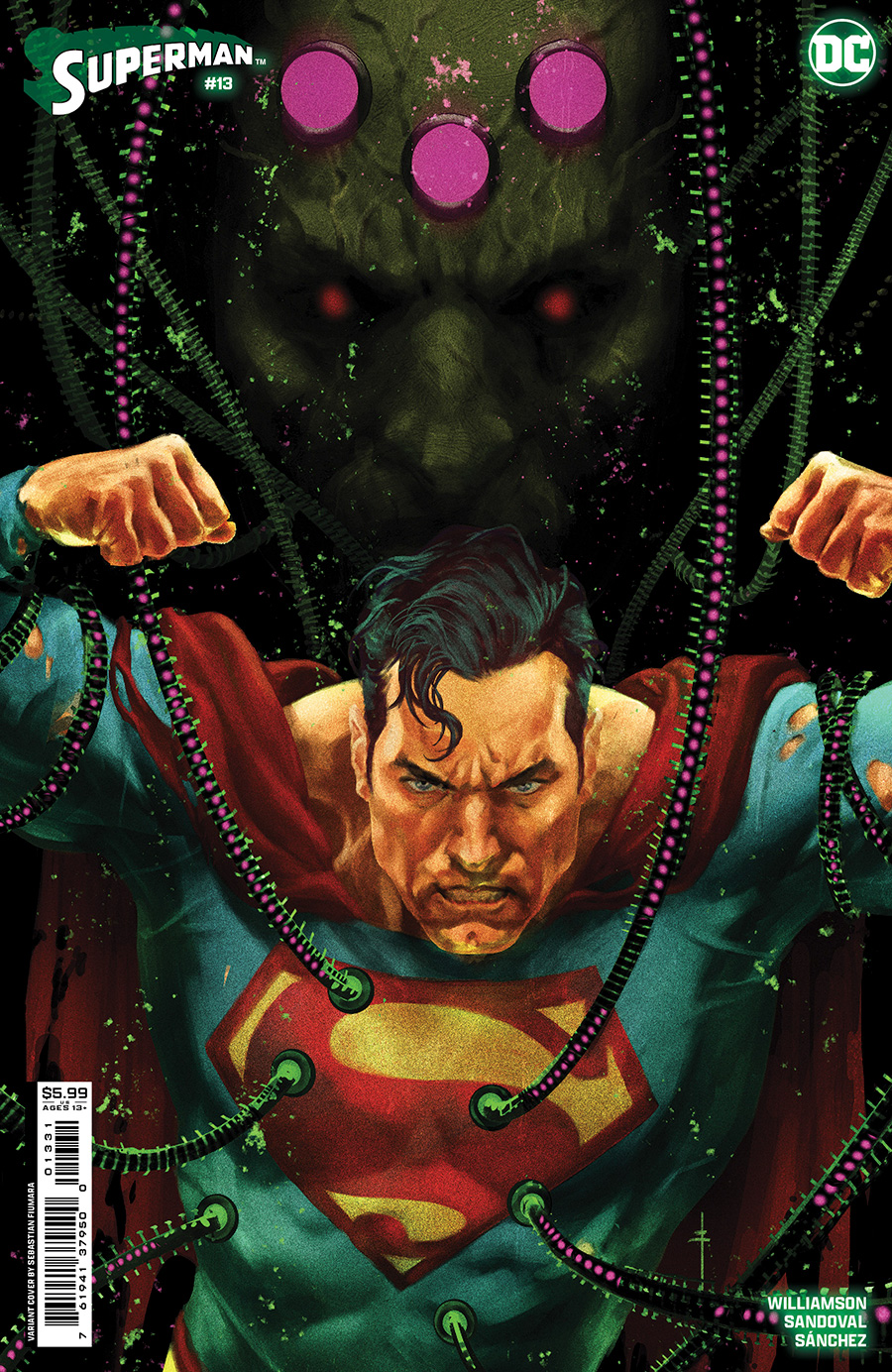 Superman Vol 7 #13 Cover C Variant Sebastian Fiumara Card Stock Cover (House Of Brainiac Part 2)