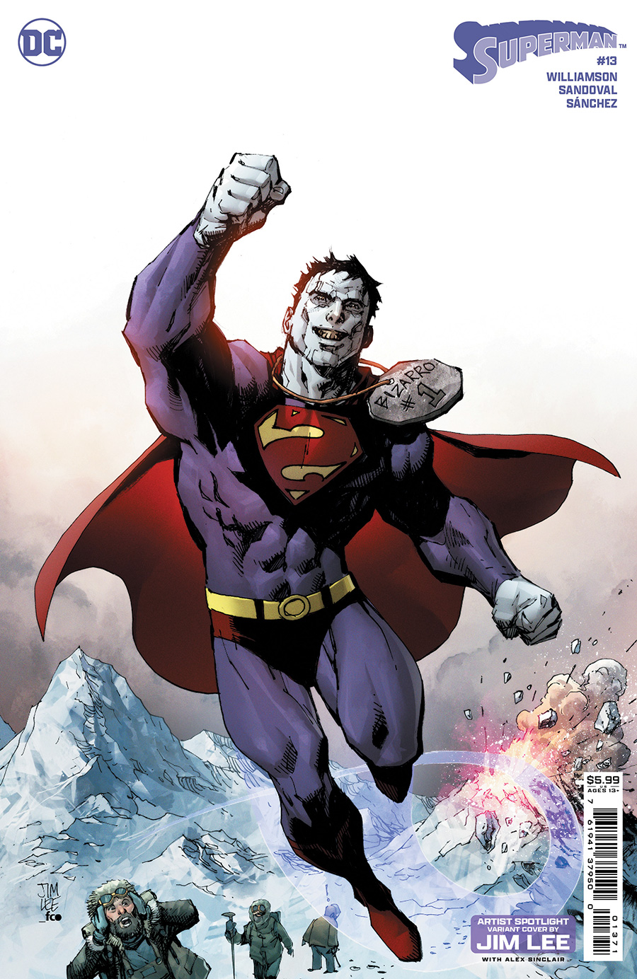 Superman Vol 7 #13 Cover E Variant Jim Lee Artist Spotlight Card Stock Cover (House Of Brainiac Part 2)