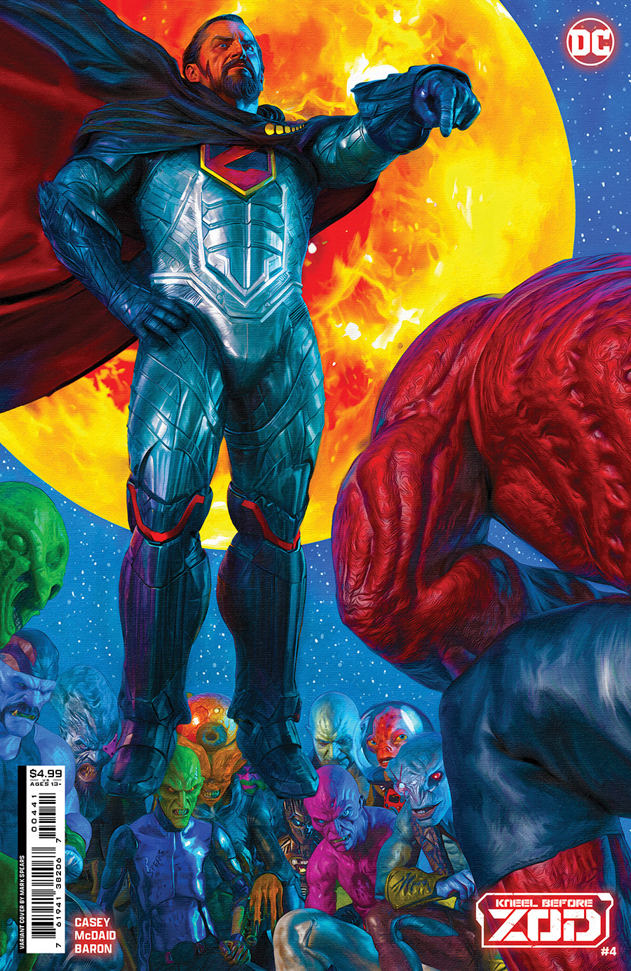 Kneel Before Zod #4 Cover C Variant Mark Spears Card Stock Cover