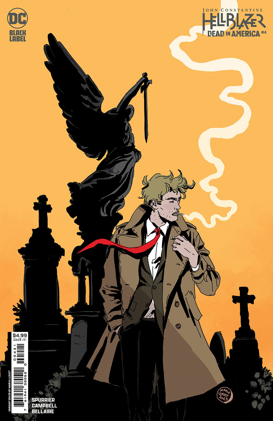 John Constantine Hellblazer Dead In America #4 Cover B Variant Maria Llovet Cover