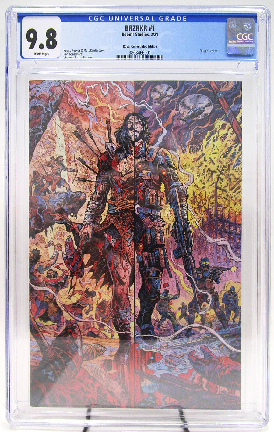 BRZRKR (Berzerker) #1 Cover Z-A Vincenzo Riccardi Virgin Variant CGC 9.8