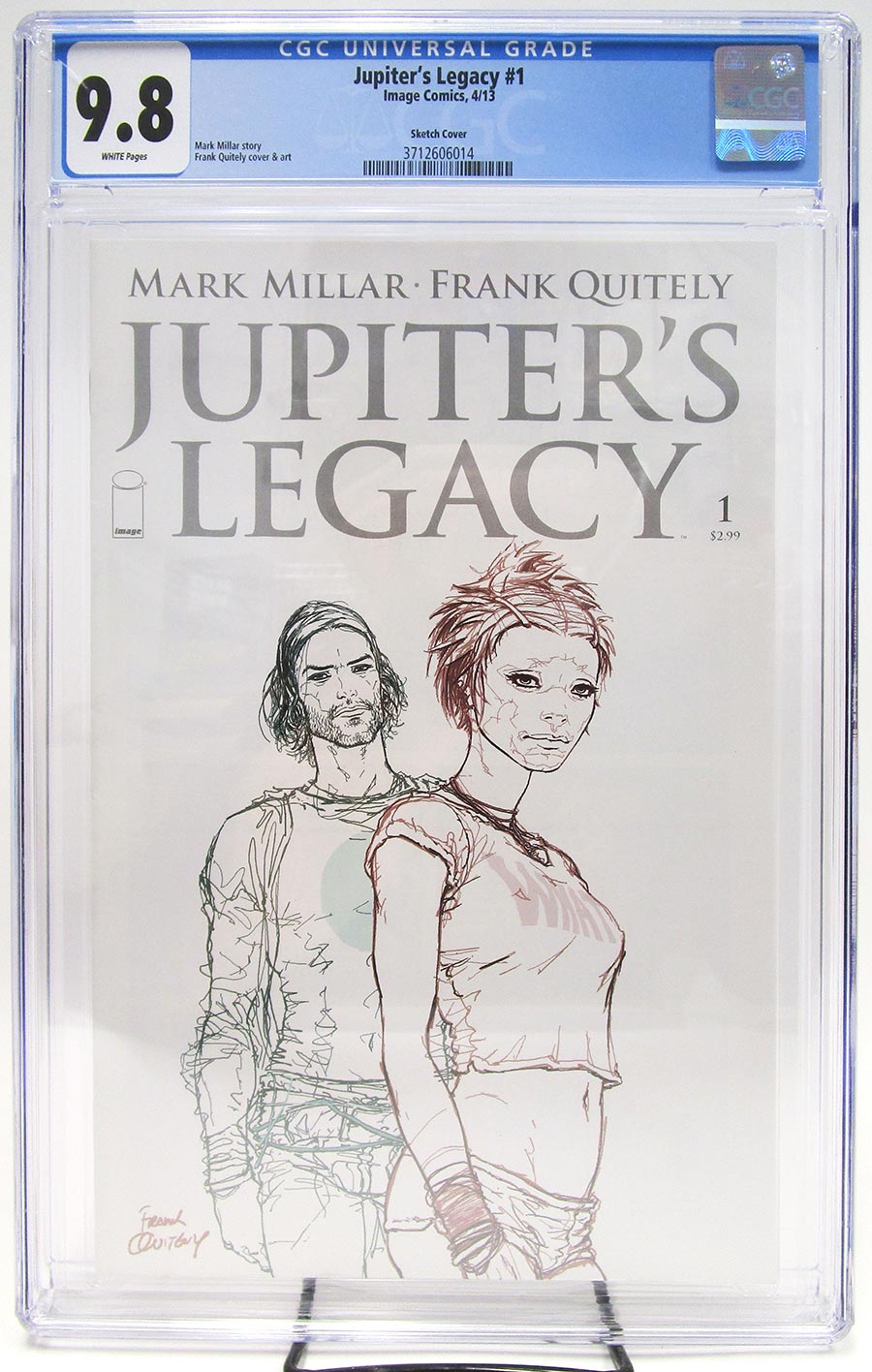 Jupiters Legacy #1 Cover Q Incentive Frank Quitely Sketch Cover CGC 9.8