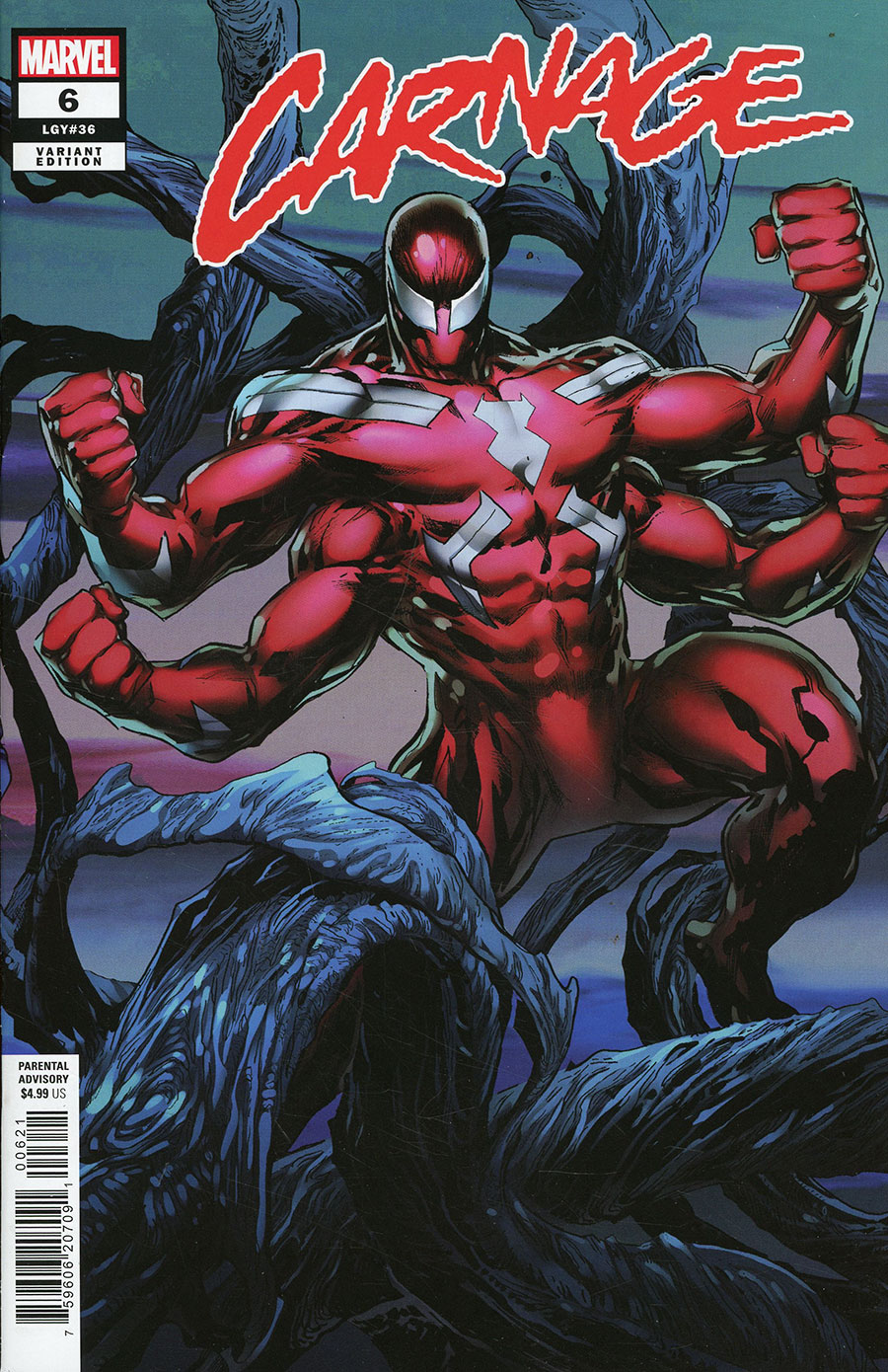 Carnage Vol 4 #6 Cover B Variant Ken Lashley Connecting Cover (Symbiosis Necrosis Part 4)