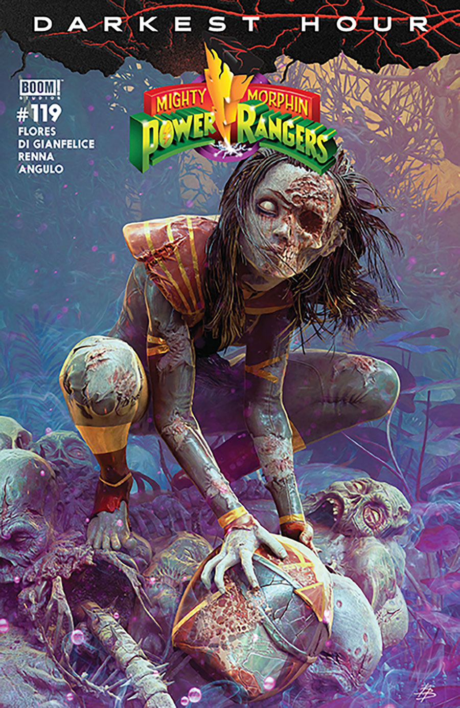 Mighty Morphin Power Rangers (BOOM Studios) #119 Cover B Variant Bjorn Barends Dark Grid Cover