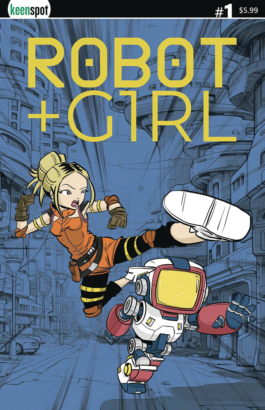 Robot + Girl #1 Cover C Variant Mike White Cover